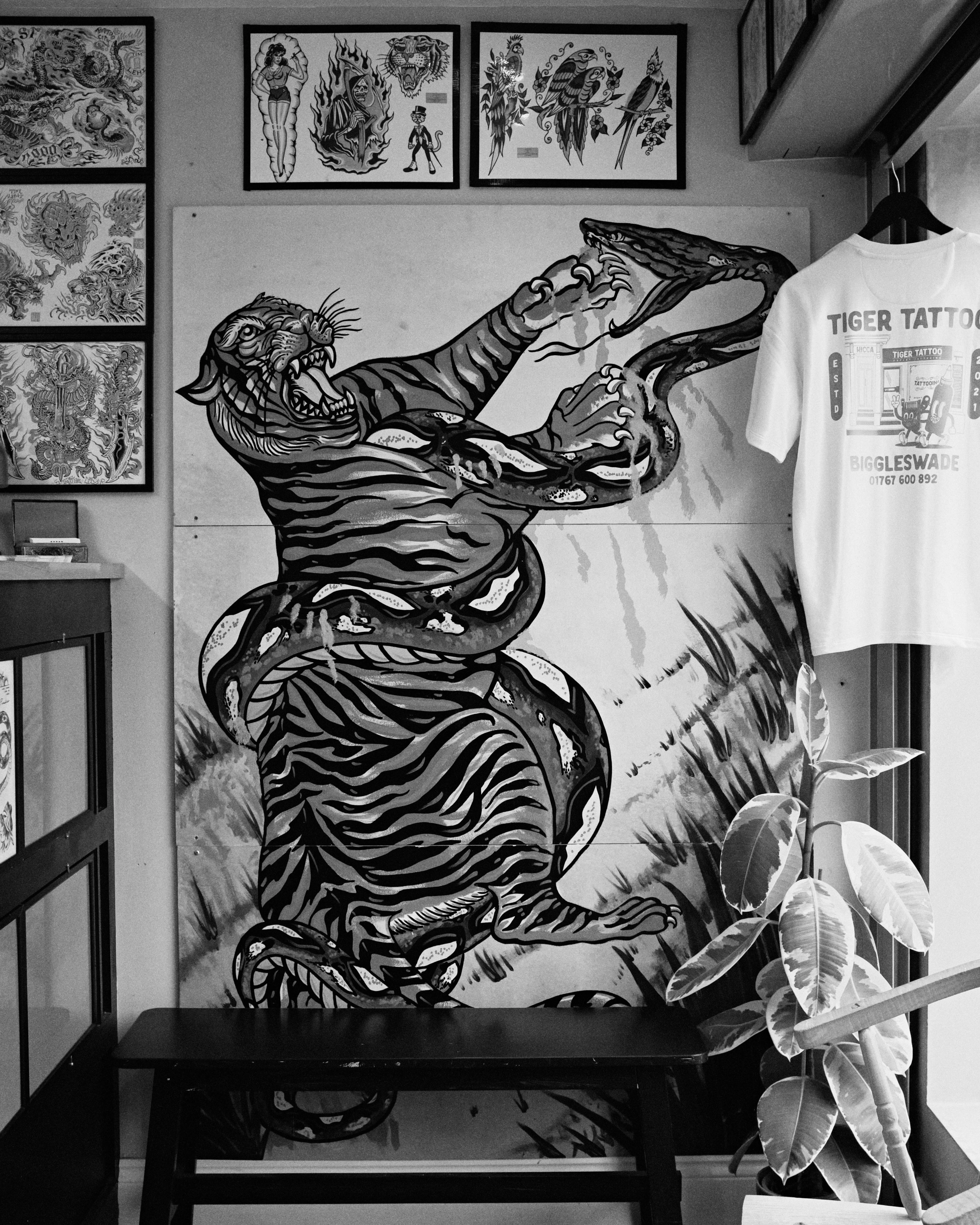 Tiger Tattoo x HICCA French Terry Tee - Image 7